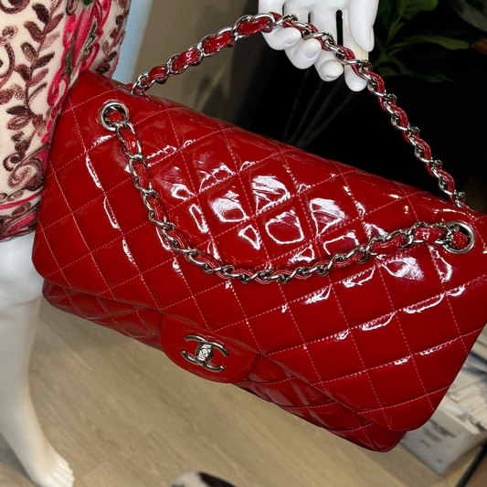 Crimson Red Chanel Jumbo Crimson Bag