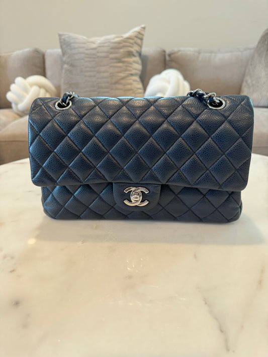 Blue Medium Caviar Chanel Bag (Vintage)