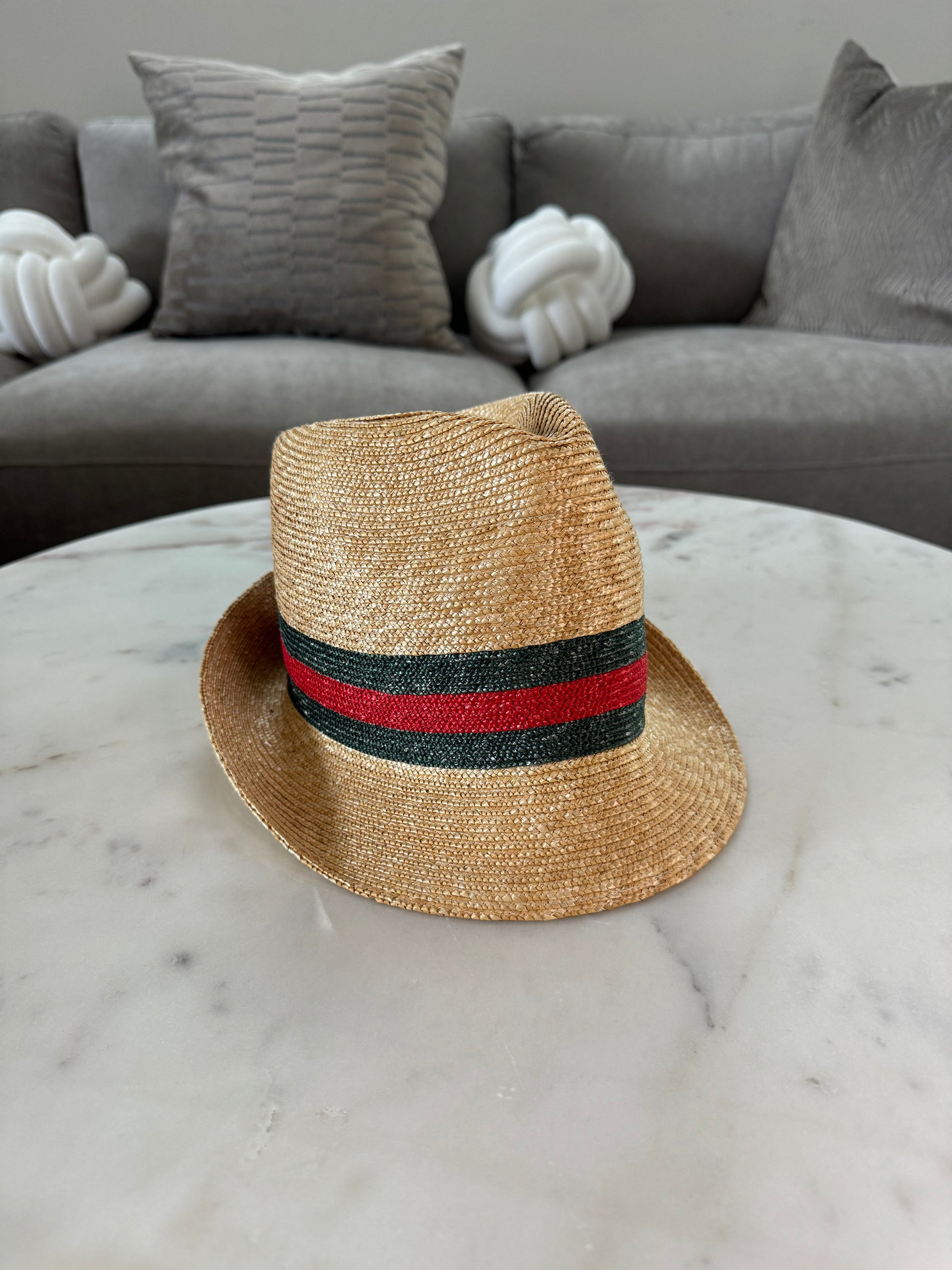 Gucci straw bucket hat on sale